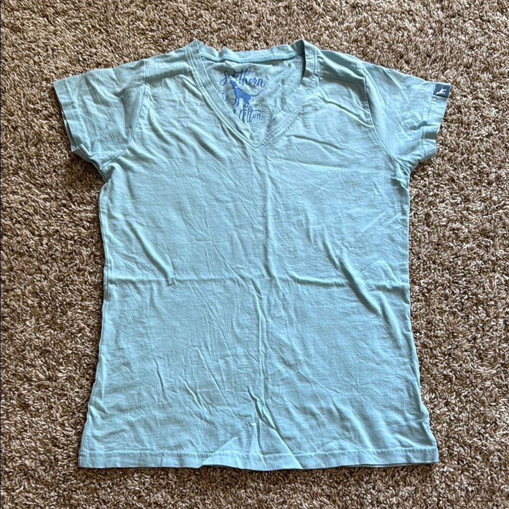 Southern Fried Cotton Light Blue Short Sleeve Tee